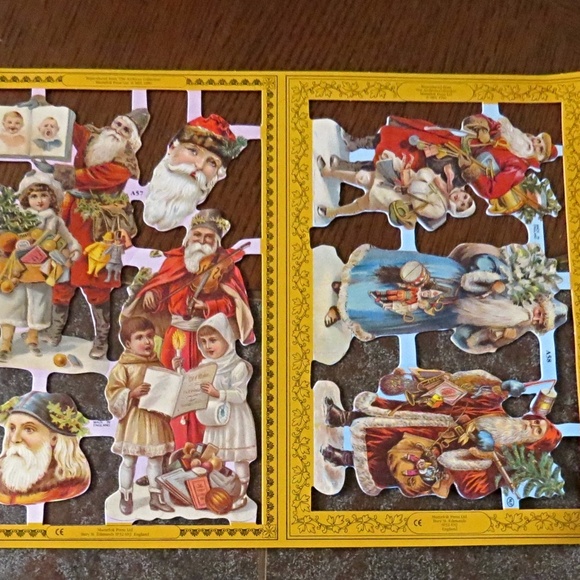LOT OF Over 25 Sheets Vintage Mamelok Christmas Embossed Die Cut Paper England - Picture 7 of 10
